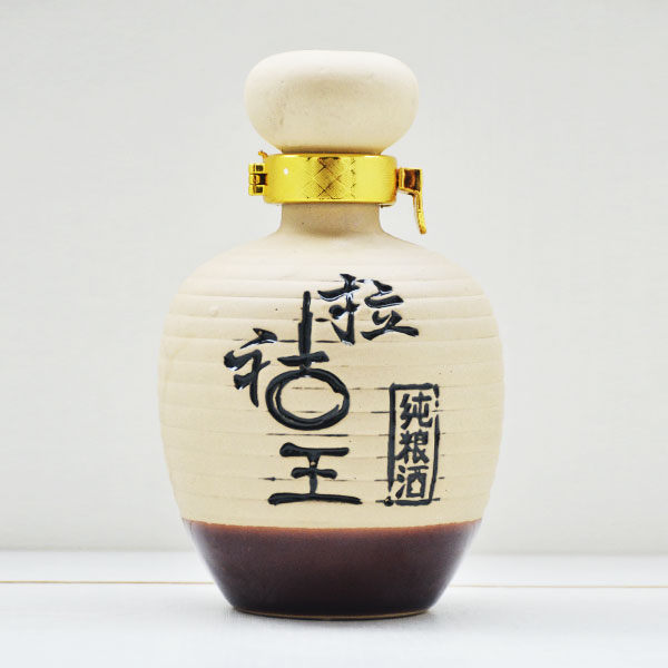 云南拉祜王素烧陶瓷酒瓶