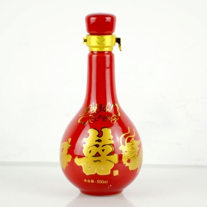 喜字高档陶瓷酒瓶
