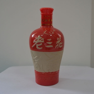 洛阳老三花陶瓷酒瓶