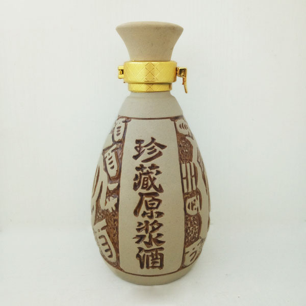 珍藏原浆陶瓷素烧白酒瓶