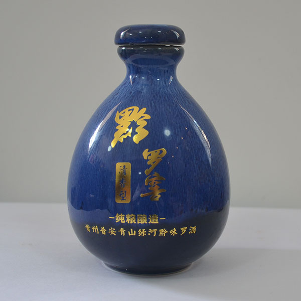 纯粮酿造黔罗窖陶瓷酒瓶